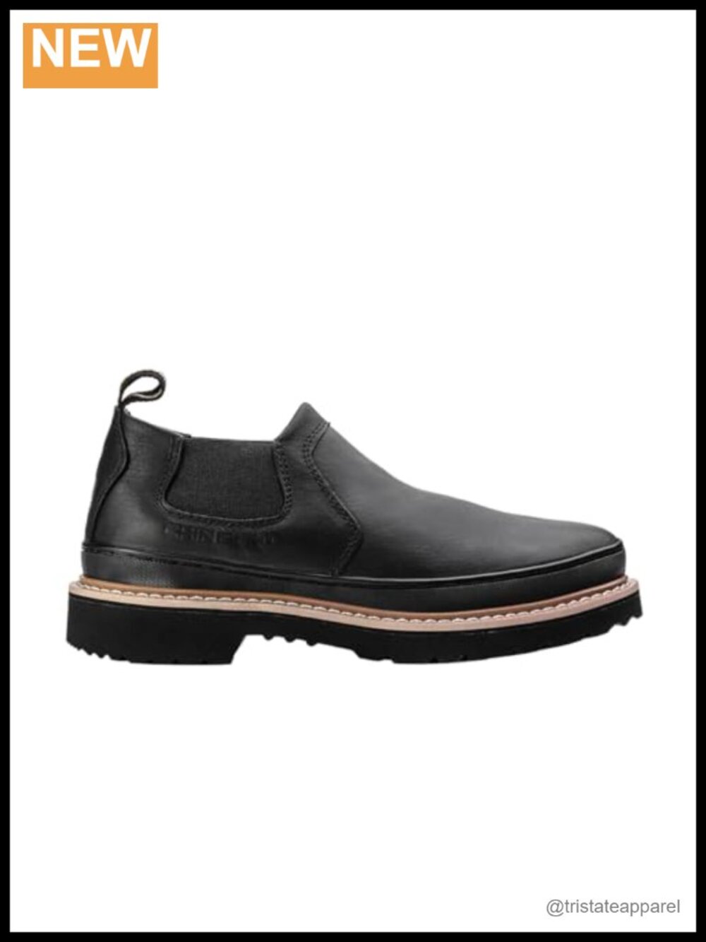Full Grain Leather Slip-On Chelsea Work Boot Men Light Duty Soft Toe Ankle